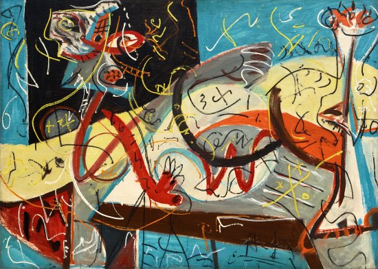 Pollock, Jackson (1912-1956): Stenographic Figure, 1942. New York, Museum of Modern Art (MoMA). © 2015. Digital image, The Museum of Modern Art, New York/Scala, Florence.